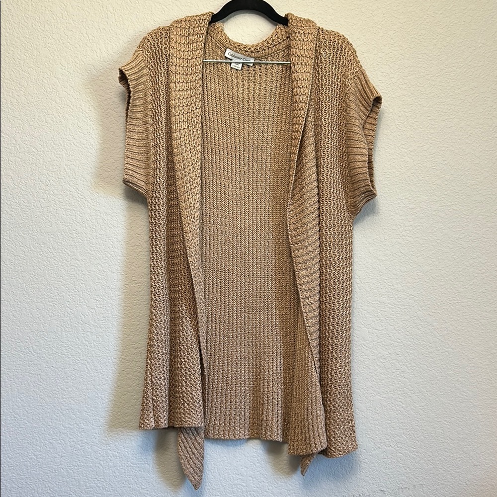 Coldwater Creek Tan Knit Cardigan